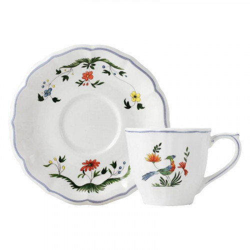 Gien Fayencerie Oiseaux Paradis Coffee/tea cup 17.5 cl